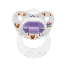 Wee Baby 834 Desenli Silikon Damaklı Emzik 6-18 Ay Çok Renkli