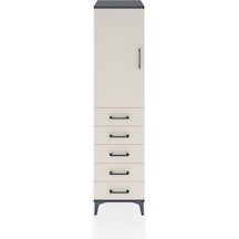 Hyperion Dolap 2 Raflı 5 Çekmeceli Tek Kapaklı 44x44x182 Antr... Antrasit