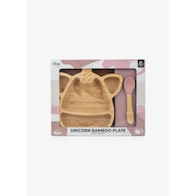 Citron Bölmeli Organik Bambu Çocuk Yemek Takımı - Unicorn 1073551