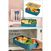 Bayev 103 Tek Katlı Çatal Kaşıklı Saklama Kabı - Beslenme Yemek Kutusu Lunch Box