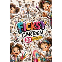 Sevimli Ressam Kız Sticker Seti - 20 Adet Etiket Çıkartma Diğer