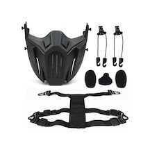 Suofeng Savaş Oyunları İçin Hafif Tpr Malzeme Yüz Maskesi - Toz Ve Rüzgar Koruma, Unisex Tasarım, Siyah Tek Beden Çok Renkli