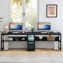 Zizuva Zizuva Tasarım Kitaplıkla Bölmeli Modern 2 Kişilik Çalışma Masa (541023960)