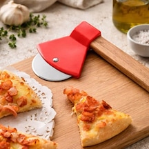 Zvnm Pizza Kesici - Balta Tasarımlı - Ahşap Saplı - Paslanmaz Çelik Bıçaklı Zcv12 Renkli