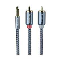 Essager Pro Series 1 Metre 3.5mm Jack To Rca Stereo Ses Sistemi Kablosu, Amfi, Hoparlör, Tv Ses Sistemi Kablosu