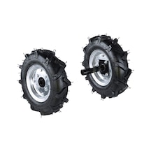 Atom 4.00x8 Lastik + 27x250mm Mil + 3inç Jant Dahil Çapa Makinesi Teker Takımı