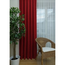 Evdepo Home Kırmızı Fon Perde Tek Kanat (536589338) Kırmızı