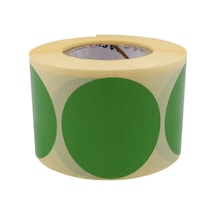 Kuşe Renkli Zemin Baskılı 40mm Çap Etiket 500 Adet