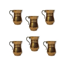 6 Adet Bakır Maşrapa Bakır