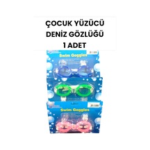 Çocuk Yüzücü Deniz Gözlüğü 1 Adet Karma Renk Çok Renkli