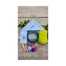 Punch Nakış Kiti 28 Cm Yuvarlak Sihirli/iğneli/telli Kasnak , Punç Başlangıç Seti , Kılıf Hediyeli