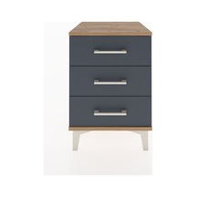 Hyperion Komodin 3 Çekmeceli 44x44x64 Çam-antrasit Atlas Çam