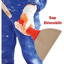Plastik Saplı Metal Spatula Sıva Duvar Macun Boya Kazıma Ispatulası 14 Cm Takılabilir Sap 0