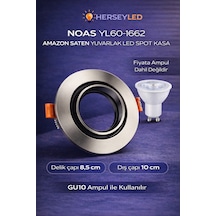 Yl60-1662 Amazon Saten Dekoratif Yuvarlak Boş Kasa Noas Gri - Beyaz