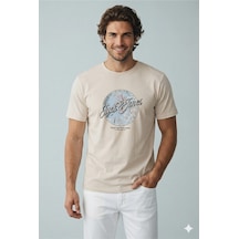 Jack & Jones Jjhonolulu Shape Moonbeam Bej Erkek Tişört 12288088 Beige