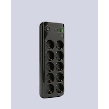 10 Prizli Uzatma Kablosu Termal Koruma Usb Type-c Hızlı Şarj 2500w 0-2