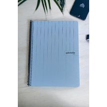 A4 Beyaz Kapak Kareli Defter 80 Yaprak Telli Plastik Kapak 1