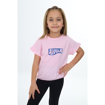 Toontoy Kids Toontoy Kız Çocuk Aloha Baskılı Tişört Açık Pembe