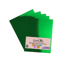 Yeşil 35x50 Metalik Aynalı Fon Kartonu 5 Adet 1 Paket Artlantis Aynalı Metalik Fon Kartonu