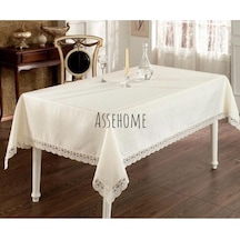 Linen Jute Simli Keten Masa Örtüsü