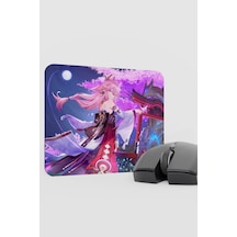 Yae Miko Genshin Impact Anime Gacha V5 - 22x18 Gaming Mouse Pad Fare Altlığı