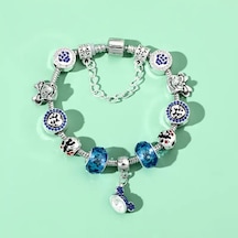 Tarz,kalp Mickey & Minnie Mouse Temalı Charm Bileklik, Ah