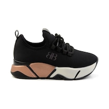 Bambi Siyah Altın Kadın Sneaker K01824212417 Siyah