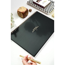 Süresiz Haftalık Masaüstü Planlayıcı 12 Aylık Undated Desk Planner Siyah