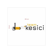 Kesici Team Araç Yazısı Sticker Beyaz - 785710646