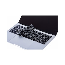 Apple Uyumlu MacBook Pro Klavye Koruyucu 12-13Inc A1708 A1534 Arapça Us Arabic Siyah
