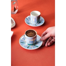 Karaca  Kiva Mavi 2 Kişilik Kahve Fincan Takımı 80 ml