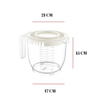 2200 Ml Mikser Kabı Füme &amp Ölçü Kabı &amp Saklama Kabı