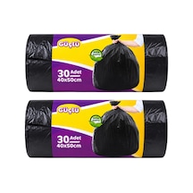 Güçlü Siyah Çöp Torbası Küçük Boy 30'lu 40 X 50 Cm İki Paket