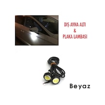 Lamba Ayna Altı Kartal Göz 22mm 12v Beyaz Takım