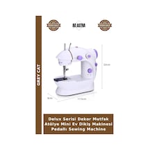 Delux Serisi Dekor Mutfak Atölye Mini Ev Dikiş Makinesi Pedallı Sewing Machine