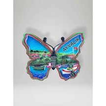 Ayvalık Temalı Kelebek Şeklinde Polyester Magnet Buzdolabı Süsü 52540099