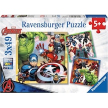 Ravensburger 3x49 Parça Puzzle Avengers 080403