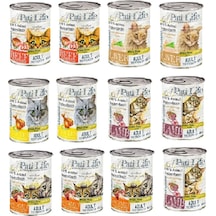 Pati Life Karışık Konserve Yetişkin Kedi Maması 12 x 415 G