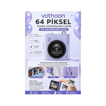 Mini Dijital Kamera 64mp 16x Digital Zoom Retro Vintage 1.4 Ekranlı Video Kamera Taşınabilir Tasarı Mavi