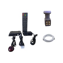 4 Lü Lnb 20 Metre Anten Kablosu Hd Uydu Alıcısı Set Halinde