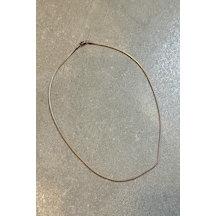 Kyoto Dizayn Snake Model Rose Gold Renk Şık Tasarım 316l Çelik 50cm Kolye Rose Gold
