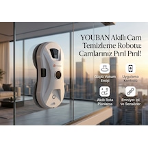 Rz1-11 Crystal Cam Silme Robotu Kumandalı Su Püskürtmeli Çift Moplu Beyaz