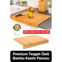 Ahşap Kesme Tahtası Panosu Doğrama Ayaklı Tezgah Üstü Hijyenik Deforme Olmaz Dayanıklı 35x24 Cm Çok Renkli