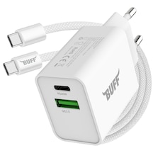 Buff BL60- ST Type-C To Type-C 20 W Hızlı Şarj Seti Beyaz