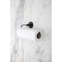 Alper Banyo Lotus Yapışkanlı Siyah Solo Havluluk Askısı - İster Yapıştır İster Montajla Siyah