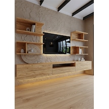 Resital Ledli Duvara Monte Tv Sehpası - Çam - W6013-6 Çam