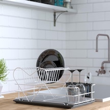 Teknotel Iki Katlı Kalpli Tabaklık Bulaşıklık Beyaz Kb011 Beyaz