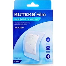 Kuteks Film Pedli Şeffaf Yara Örtüsü 5x7,2 Cm 5li Kutu