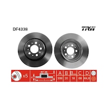 Trw Df4338 Arka Fren Aynası Volvo Xc90 2.5t-3.2awd-d3-d5-t6 2002 2012 17 Jant 308x20x5dlxhavalı 8624926-31423152