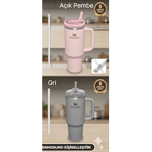 Stanley Quencher 40 Oz Uyumlu Sızdırmaz Yedek Kapak Flip Katlanabilir Pipetli Termos Kapağı - Haki